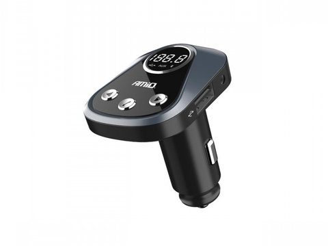 Modulator FM Bluetooth, USB 2.4A, AUX IN cu aplicatie pentru localizare vehicul AVX-AM02252