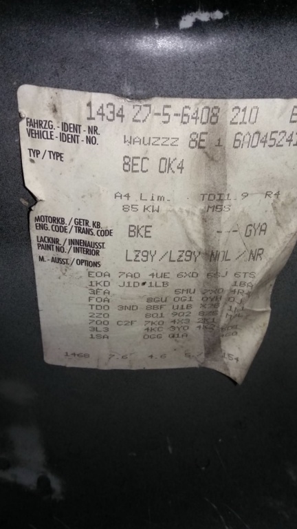 Motor 1.9 tdi BKE Audi A4 B7 116 Cp