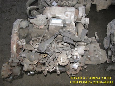 Motor COMPLET TOYOTA CARINA 2.0TD COD POMPA INJECTIE 22100-6D811