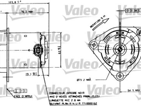 Motor electric,ventilator (698084 VALEO) RENAULT