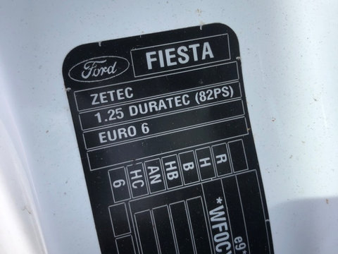 Motor Ford Fiesta 7 1.25 82 CP euro 6 2016 32xxxkm STJB