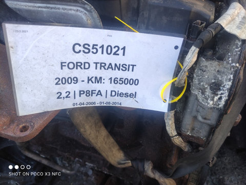 Motor Ford Transit 6 2.2 TDCi Euro 4 Cod P8FA