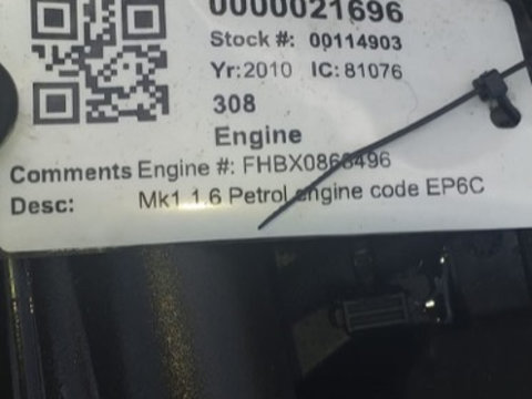 Motor Peugeot 1.6 benzina