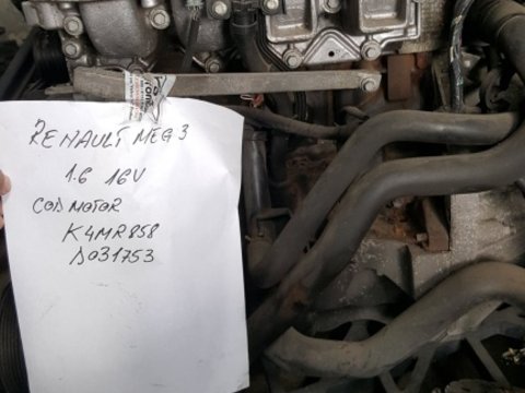 Motor Renault Megane 3 1.6 16v 110CP cod K4MR858