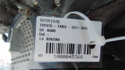 Motor Toyota Yaris din 2018 1.5 Hybrid C