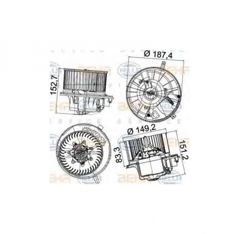 Motoras incalzire OCTAVIA Combi (5E5) 2012-2016, SKODA OCTAVIA Combi (1Z5) 2004-2013, OCTAVIA (5E3) 2012-2016