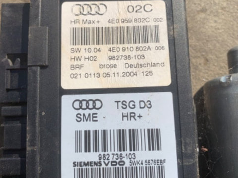 Motoras macara dreapta spate Audi A8 D3 4E 2003-2009 4E0959802C