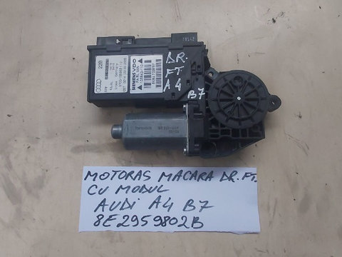 Motoras macara geam dreapta fata cod 8E2959802B Audi A4 B7 / 2005-2008