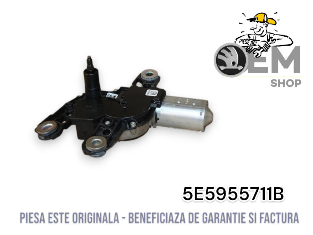 Motoras stergator luneta, produs nou original, Skoda, cod piesa 5E5955711B