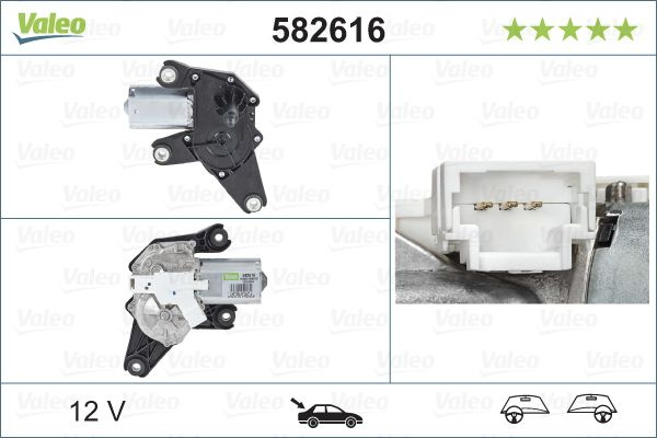 Motoras stergator # spate Renault Euro 2010 2011 2012 2013 2014 2015 2016 2017 2018 2019 2020 2021 2022 2023 2024 2025 # 582616 # VALEO