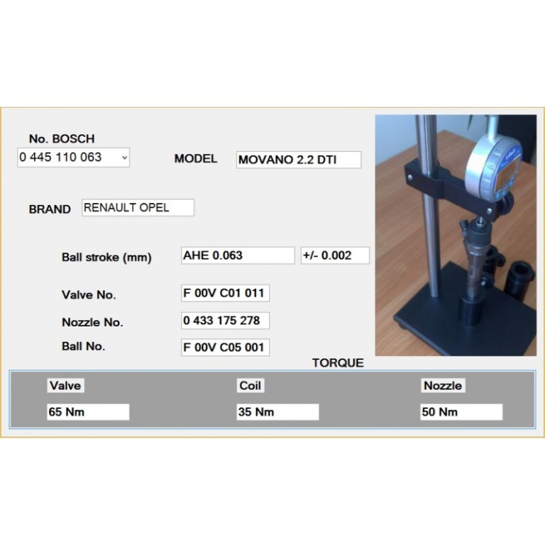 MT-DT3000 Soft cu date pentru reglarea injectoarelor Bosch