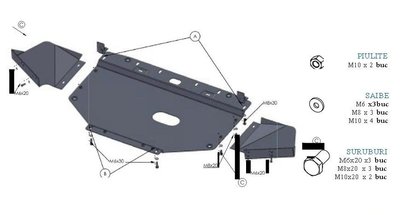 Mtr scut motor metal+accesorii pt audi a4 b5 94-20