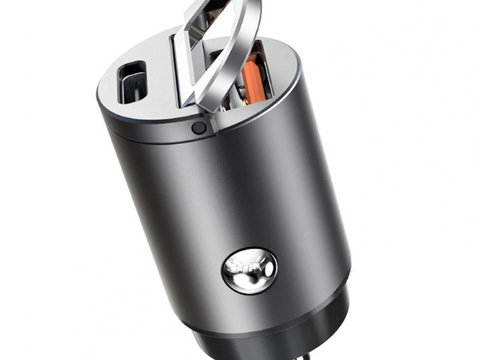 Mufa incarcator auto mini quick charge USB QC4.0 100W + PD30W ERK AL-140723-11