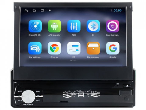 Navigatie 1DIN cu Android Alfa Romeo 147 2000 - 2010, 2GB RAM, Radio GPS Dual Zone, Display HD 7" Touchscreen, Internet Wi-Fi, Bluetooth, MirrorLink, USB, Waze