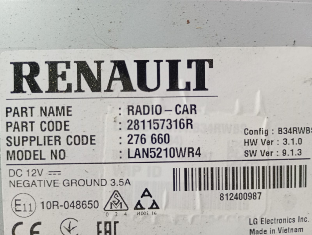 Navigatie 281157316r Renault Clio 4 [201