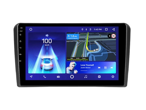 Navigatie Auto Teyes CC2 Plus Audi A3 8P 2003-2013 3+32GB 9" QLED Octa-core 1.8Ghz, Android 4G Bluetooth 5.1 DSP
