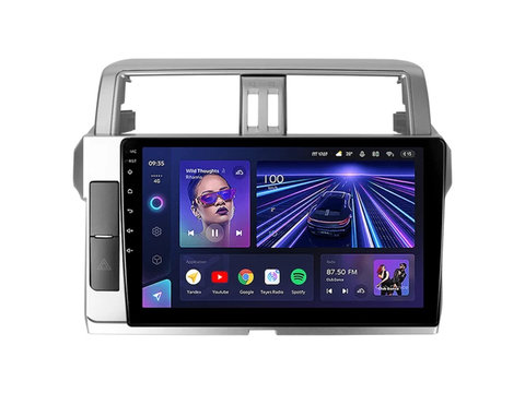 Navigatie Auto Teyes CC3 360 Toyota Land Cruiser Prado J200 2013-2017 6+128GB 10.2" QLED Octa-core 1.8Ghz, Android 4G Bluetooth 5.1 DSP