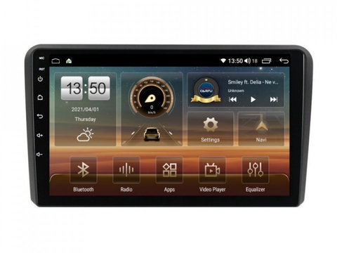 Navigatie dedicata cu Android Audi A3 (8P1) 2003 - 2013, 4GB RAM, Radio GPS Dual Zone, Display HD IPS 9" Touchscreen, Internet Wi-Fi si slot SIM 4G, Bluetooth, MirrorLink, USB, Waze