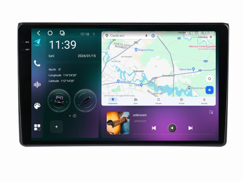 Navigatie dedicata cu Android Audi A4 (B6, B7) 2000 - 2008, 12GB RAM, Radio GPS Dual Zone, Display 2K QLED 9.5" Touchscreen, Internet Wi-Fi si slot SIM 4G, Bluetooth, MirrorLink, USB, Waze