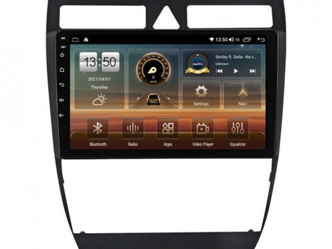 Navigatie dedicata cu Android Audi A6 (C5) 1997 - 2005, 4GB RAM, Radio GPS Dual Zone, Display HD IPS 9" Touchscreen, Internet Wi-Fi si slot SIM 4G, Bluetooth, MirrorLink, USB, Waze