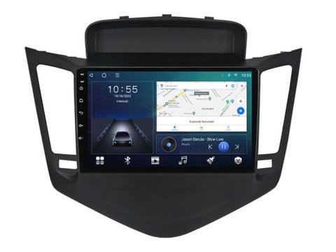 Navigatie dedicata cu Android Chevrolet Cruze 2008 - 2013, 2GB RAM, Radio GPS Dual Zone, Display HD IPS 9" Touchscreen, Internet Wi-Fi si slot SIM 4G, Bluetooth, MirrorLink, USB, Waze