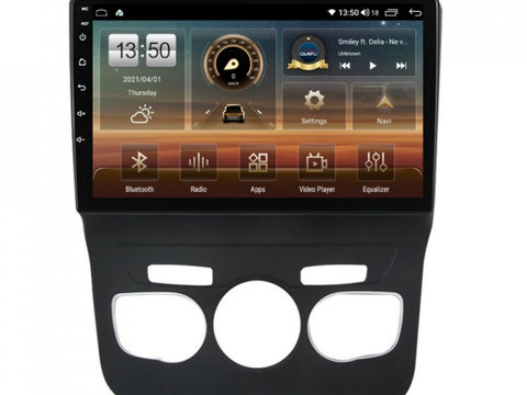 Navigatie dedicata cu Android Citroen C4 II 2009 - 2018, clima automata, 8GB RAM, Radio GPS Dual Zone, Display HD IPS 10" Touchscreen, Internet Wi-Fi si slot SIM 4G, Bluetooth, MirrorLink, USB, Waze