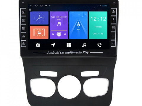 Navigatie dedicata cu Android Citroen C4 II 2009 - 2018, clima automata, 1GB RAM, Radio GPS Dual Zone, Display HD IPS 8" Touchscreen, Internet Wi-Fi, Bluetooth, MirrorLink, USB, Waze