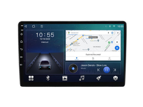 Navigatie dedicata cu Android Citroen C5 III 2008 - 2017, 2GB RAM, Radio GPS Dual Zone, Display HD IPS 10" Touchscreen, Internet Wi-Fi si slot SIM 4G, Bluetooth, MirrorLink, USB, Waze