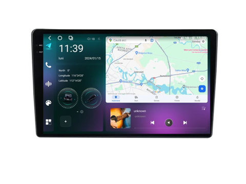 Navigatie dedicata cu Android Citroen C5 III 2008 - 2017, 12GB RAM, Radio GPS Dual Zone, Display 2K QLED 10.36" Touchscreen, Internet Wi-Fi si slot SIM 4G, Bluetooth, MirrorLink, USB, Waze