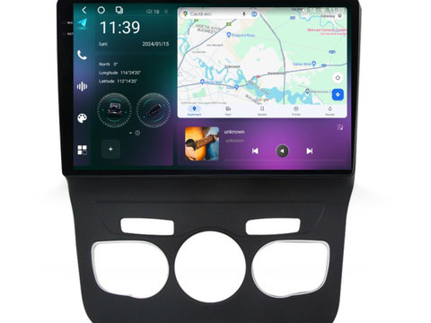 Navigatie dedicata cu Android Citroen DS4 2010 - 2018, clima automata, 12GB RAM, Radio GPS Dual Zone, Display 2K QLED 10.36" Touchscreen, Internet Wi-Fi si slot SIM 4G, Bluetooth, MirrorLink, USB, Waze