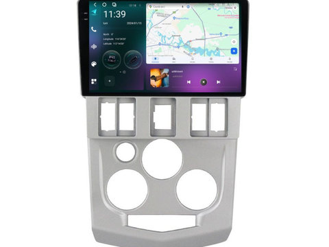 Navigatie dedicata cu Android Dacia Logan I 2004 - 2008, 12GB RAM, Radio GPS Dual Zone, Display 2K QLED 9.5" Touchscreen, Internet Wi-Fi si slot SIM 4G, Bluetooth, MirrorLink, USB, Waze