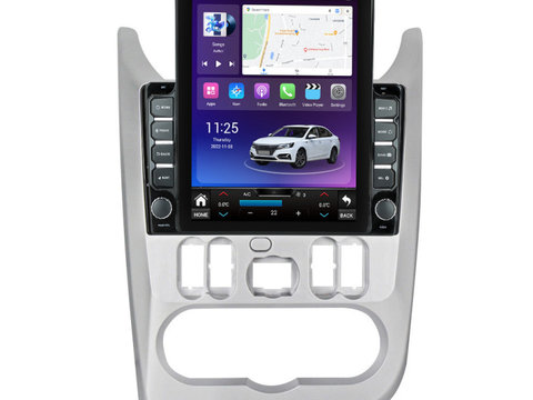 Navigatie dedicata cu Android Dacia Logan I 2008 - 2013, 4GB RAM, Radio GPS Dual Zone, Touchscreen IPS 9.7" HD tip Tesla, Internet Wi-Fi si slot SIM 4G, Bluetooth, MirrorLink, USB, Waze
