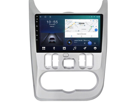 Navigatie dedicata cu Android Dacia Logan I 2008 - 2013, 2GB RAM, Radio GPS Dual Zone, Display HD IPS 9" Touchscreen, Internet Wi-Fi si slot SIM 4G, Bluetooth, MirrorLink, USB, Waze