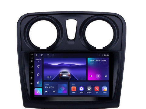 Navigatie dedicata cu Android Dacia Logan II 2012 - 2020, 3GB RAM, Radio GPS Dual Zone, Display HD IPS 9" Touchscreen, Internet Wi-Fi si slot SIM 4G, Bluetooth, MirrorLink, USB, Waze