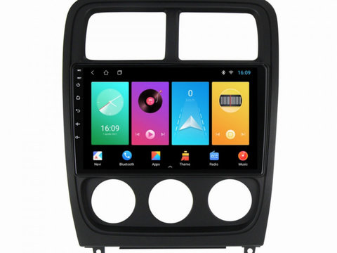 Navigatie dedicata cu Android Dodge Caliber 2010 - 2012, 1GB RAM, Radio GPS Dual Zone, Display HD IPS 9" Touchscreen, Internet Wi-Fi, Bluetooth, MirrorLink, USB, Waze