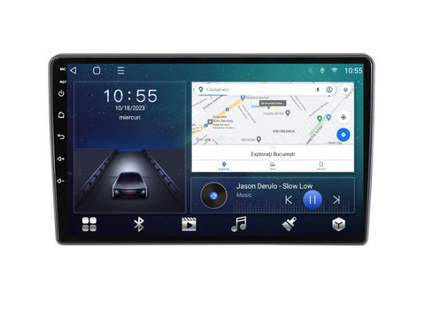 Navigatie dedicata cu Android Dodge Nitro 2006 - 2013, 2GB RAM, Radio GPS Dual Zone, Display HD IPS 10" Touchscreen, Internet Wi-Fi si slot SIM 4G, Bluetooth, MirrorLink, USB, Waze