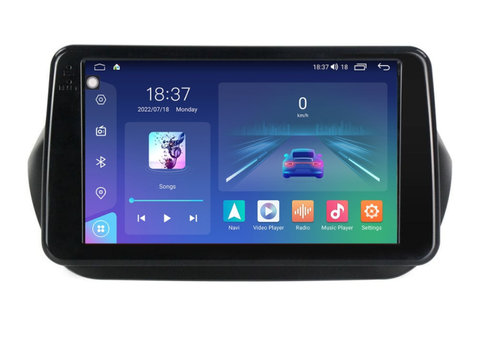 Navigatie dedicata cu Android Fiat Qubo 2008 - 2019, 4GB RAM, Radio GPS Dual Zone, Display 2K QLED 9.5" Touchscreen, Internet Wi-Fi si slot SIM 4G, Bluetooth, MirrorLink, USB, Waze