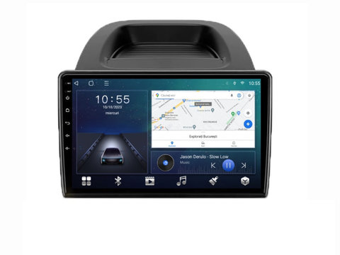 Navigatie dedicata cu Android Ford Ecosport dupa 2018, 2GB RAM, Radio GPS Dual Zone, Display HD IPS 10" Touchscreen, Internet Wi-Fi si slot SIM 4G, Bluetooth, MirrorLink, USB, Waze