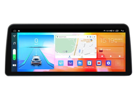 Navigatie dedicata cu Android Ford Ecosport dupa 2018, 8GB RAM, Radio GPS Dual Zone, Display QLED 12.3" Touchscreen, Internet Wi-Fi si slot SIM 4G, Bluetooth, MirrorLink, USB, Waze