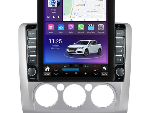 Navigatie dedicata cu Android Ford Focus II 2004 - 2011, clima manuala, 8GB RAM, Radio GPS Dual Zone, Touchscreen IPS 9.7" HD tip Tesla, Internet Wi-Fi si slot SIM 4G, Bluetooth, MirrorLink, USB, Waze