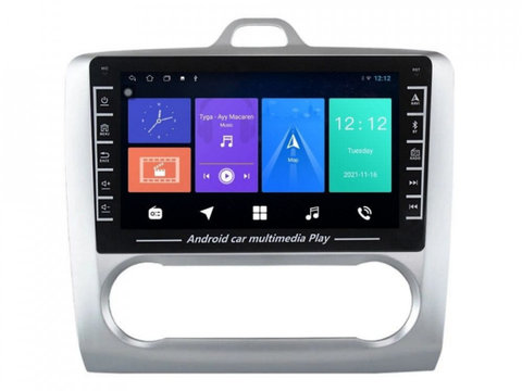 Navigatie dedicata cu Android Ford Focus II 2004 - 2011, clima automata, 1GB RAM, Radio GPS Dual Zone, Display HD IPS 8" Touchscreen, Internet Wi-Fi, Bluetooth, MirrorLink, USB, Waze
