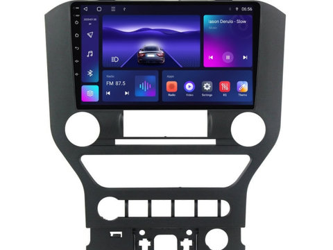 Navigatie dedicata cu Android Ford Mustang 2014 - 2021 cu navigatie originala, 3GB RAM, Radio GPS Dual Zone, Display HD IPS 9" Touchscreen, Internet Wi-Fi si slot SIM 4G, Bluetooth, MirrorLink, USB, Waze