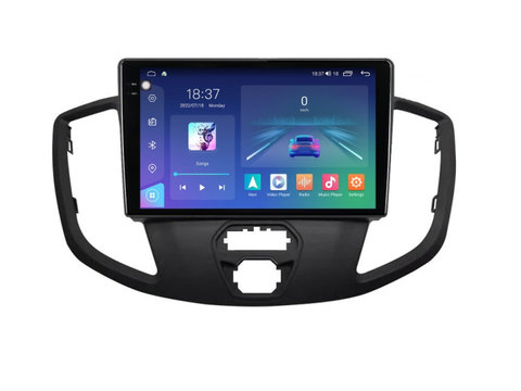 Navigatie dedicata cu Android Ford Transit 2014 - 2020, 8GB RAM, Radio GPS Dual Zone, Display 2K QLED 9.5" Touchscreen, Internet Wi-Fi si slot SIM 4G, Bluetooth, MirrorLink, USB, Waze