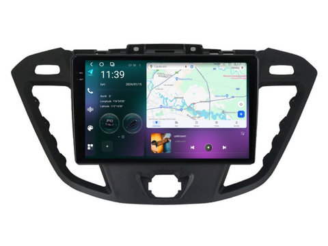 Navigatie dedicata cu Android Ford Transit / Tourneo Custom 2012 - 2018, 12GB RAM, Radio GPS Dual Zone, Display 2K QLED 9.5" Touchscreen, Internet Wi-Fi si slot SIM 4G, Bluetooth, MirrorLink, USB, Waze