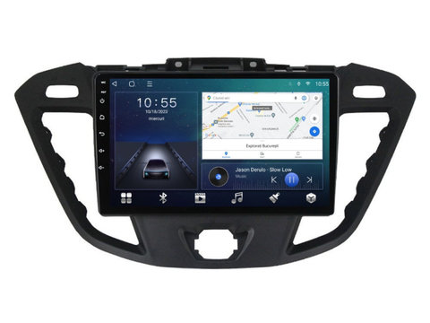 Navigatie dedicata cu Android Ford Transit / Tourneo Custom 2012 - 2018, 2GB RAM, Radio GPS Dual Zone, Display HD IPS 9" Touchscreen, Internet Wi-Fi si slot SIM 4G, Bluetooth, MirrorLink, USB, Waze