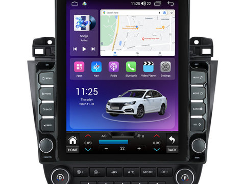Navigatie dedicata cu Android Honda Accord VII 2003 - 2008, 4GB RAM, Radio GPS Dual Zone, Touchscreen IPS 9.7" HD tip Tesla, Internet Wi-Fi si slot SIM 4G, Bluetooth, MirrorLink, USB, Waze