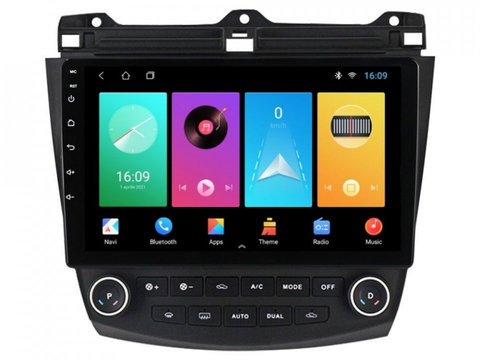 Navigatie dedicata cu Android Honda Accord VII 2003 - 2008, 2GB RAM, Radio GPS Dual Zone, Display HD IPS 10" Touchscreen, Internet Wi-Fi, Bluetooth, MirrorLink, USB, Waze