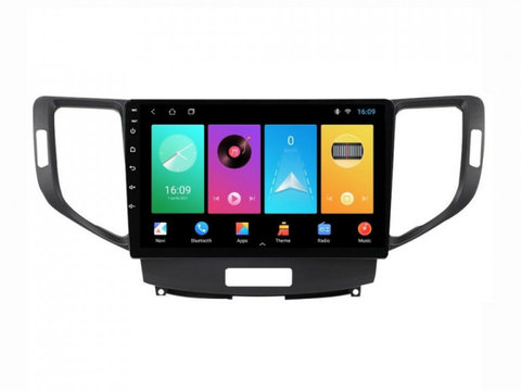 Navigatie dedicata cu Android Honda Accord VIII 2008 - 2012, 1GB RAM, Radio GPS Dual Zone, Display HD IPS 9" Touchscreen, Internet Wi-Fi, Bluetooth, MirrorLink, USB, Waze