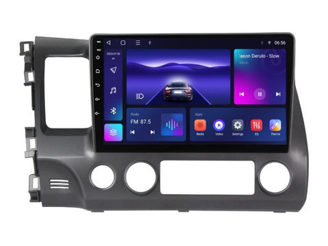 Navigatie dedicata cu Android Honda Civic VIII Sedan 2006 - 2011, 3GB RAM, Radio GPS Dual Zone, Display HD IPS 10" Touchscreen, Internet Wi-Fi si slot SIM 4G, Bluetooth, MirrorLink, USB, Waze