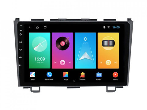 Navigatie dedicata cu Android Honda CR-V III 2006 - 2012, 1GB RAM, Radio GPS Dual Zone, Display HD IPS 9" Touchscreen, Internet Wi-Fi, Bluetooth, MirrorLink, USB, Waze